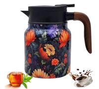 Infinitne Vintage Floral Pattern Tea - Built-in Infuser, Stainless Steel Teapot with Infuser, Temperature Control Tea Kettle for Loose Teas, Coffee Pot for Hot Drinks,Long Time Insulation (07,800ml)