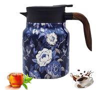 Infinitne Vintage Floral Pattern Tea - Built-in Infuser, Stainless Steel Teapot with Infuser, Temperature Control Tea Kettle for Loose Teas, Coffee Pot for Hot Drinks,Long Time Insulation (04,800ml)
