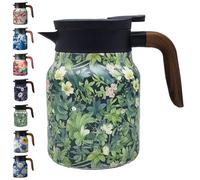Infinitne Vintage Floral Pattern Tea - Built-in Infuser, Temperature Control Tea Kettle for Loose Teas, Stainless Steel Teapot, Coffee Pot for Hot Drinks (#7,1000ML)