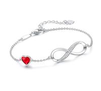 Infinito Pulsera Mujer, Símbolo de Amor Infinito, Cadena Fina, Regalo para Cumpleaños, Navidad y San Valentín