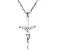 Infinito U- Colgante Pareja Colla para Hombre Jesús Cristo Crucifijo Cruz Colgante Plata 925