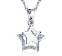 Infinito U- Collares de Plata con Diamente Colgante de Estrellas para Mujer Niña
