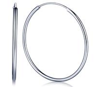 Infinito U - Moda Pendientes Aros de Plata de Ley 925 para Mujer Chicas, Hipoalergénico