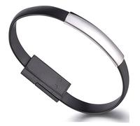 Infinito U- Pulsera Hombre Brazalete Cable de Carga Micro USB Cable de Datos para Celular Android y más Smartphone