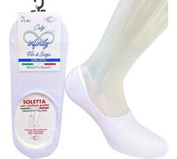 Infinity - 12/6 pares de calcetines fantasmas para hombre con tecnología antideslizante, calcetines de hilo de Escocia para hombre cortos de puro algodón elástico, calcetines invisibles ideales para