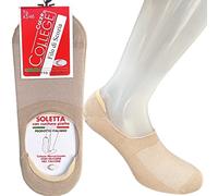 Infinity - 12/6 pares de calcetines fantasmas para hombre con tecnología antideslizante, calcetines de hilo de Escocia para hombre cortos de puro algodón elástico, calcetines invisibles ideales para