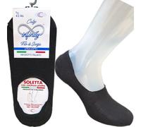 Infinity - 12/6 pares de calcetines fantasmas para hombre con tecnología antideslizante, calcetines de hilo de Escocia para hombre cortos de puro algodón elástico, calcetines invisibles ideales para