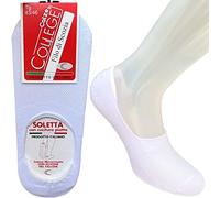 Infinity - 12/6 pares de calcetines fantasmas para hombre con tecnología antideslizante, calcetines de hilo de Escocia para hombre cortos de puro algodón elástico, calcetines invisibles ideales para