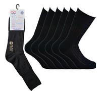 Infinity 12 pares de calcetines cortos de hombre sanitarios relajantes de algodón de alta calidad hilo de Escocia elásticos de primera calidad Made in Italy, 12 Pares Negro, 39-42