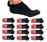 Infinity - 12 pares de calcetines de puro algodón hilo de Escocia elástico materiales de alta calidad Made in Italy, Negro , 39-42