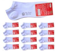 Infinity 12 pares de calcetines fantasmas de algodón puro hilo de Escocia elástico materiales Made in Italy, Color blanco., 39-42