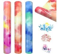 Infinity & Breathe 4 láminas flexibles de transferencia de arco iris, para plóter, tintado de nubes, degradado de color, lámina para plóter textil, lámina de planchado para manualidades, accesorios de