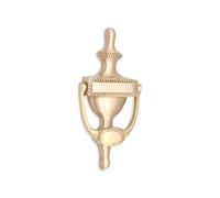 Infinity Decor Aldaba de puerta estilo georgiano de latón macizo de 150 mm en acabado de latón satinado, Aldaba de mano de alta calidad para muebles de puerta delantera de entrada