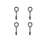 Infinity Decor Juego de 4 ganchos de hierro forjado a mano, peltre, ganchos vintage resistentes para colgar ropa, toallas, sombreros y utensilios