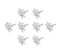 Infinity Decor Paquete de 8 pomos de hierro fundido antiguo con diseño floral en blanco de 60 mm, adecuados para cocina, cajón, alacena, cómoda, puerta de baúl