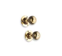 Infinity Decor Par de pomos de latón envejecido con bola martillada para puerta de 45 mm, ideal para puertas interiores y exteriores
