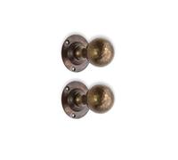 Infinity Decor Par de pomos de puerta de bola martillada antigua de 45 mm, ideal para uso interior y exterior