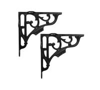 Infinity Decor Par de soportes de estante de hierro fundido resistentes para andamios, flotantes, para montaje en pared, 150 x 150 mm, para estante de cocina, sala de estar, soporte al aire libre