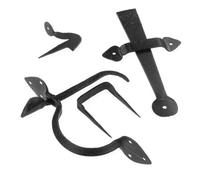 Infinity Decor Pestillo de pulgar de hierro forjado Suffolk de 8 pulgadas para puertas y puertas - Pestillo forjado a mano en acabado de cera de abeja para uso interno y externo