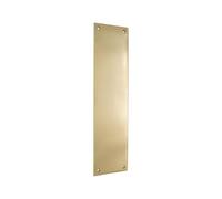 Infinity Decor Placa de empuje de dedo en latón pulido de estilo victoriano Protector de puerta de latón 300 x 75 mm - para puertas interiores y exteriores