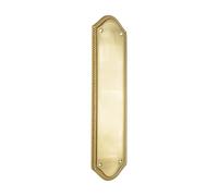 Infinity Decor Placa de empuje de dedo semicircular estilo georgiano en acabado de latón pulido, 300 x 75 mm, ideal para puertas delanteras internas o externas