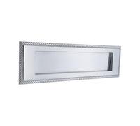 Infinity Decor Placa de latón macizo con diseño de cuerda georgiana, 250 mm, cromo satinado, ideal para puertas exteriores delanteras