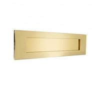 Infinity Decor Placa para buzón postal de estilo victoriano de 250 mm, latón pulido, ideal para puertas interiores y exteriores