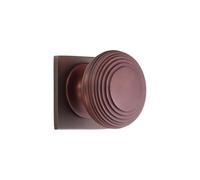 Infinity Decor Pomo de colmena de bronce envejecido de 40 mm con placa trasera cuadrada
