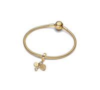 Infinity, Disc and Heart 14k Gold-Plated Dangle with Clear Cubic Zirconia