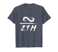 Infinity Dividido por 21 Millones de Bitcoin BTC Crypto Camiseta, Hombre, Azul Jaspeado, M