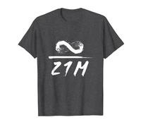 Infinity Dividido por 21 Millones de Bitcoin BTC Crypto Camiseta, Hombre, Jaspeado Oscuro, M