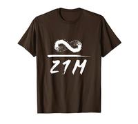 Infinity Dividido por 21 Millones de Bitcoin BTC Crypto Camiseta, Hombre, Marrón, M