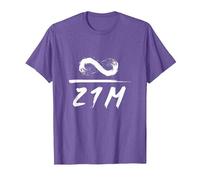 Infinity Dividido por 21 Millones de Bitcoin BTC Crypto Camiseta, Hombre, Morado Jaspeado, M
