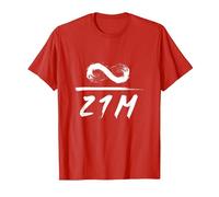 Infinity Dividido por 21 Millones de Bitcoin BTC Crypto Camiseta, Hombre, Rojo, 3XL