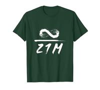Infinity Dividido por 21 Millones de Bitcoin BTC Crypto Camiseta, Hombre, Verde Bosque, M