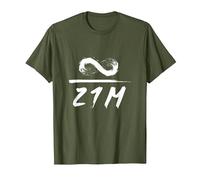 Infinity Dividido por 21 Millones de Bitcoin BTC Crypto Camiseta, Hombre, Verde Oliva, XXL