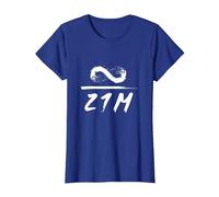Infinity Dividido por 21 Millones de Bitcoin BTC Crypto Camiseta, Mujer, Azul Real, XL