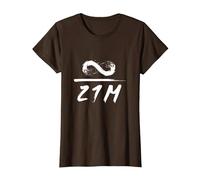 Infinity Dividido por 21 Millones de Bitcoin BTC Crypto Camiseta, Mujer, Marrón, M