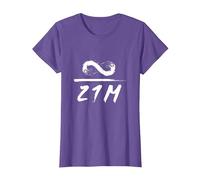 Infinity Dividido por 21 Millones de Bitcoin BTC Crypto Camiseta, Mujer, Morado Jaspeado, M