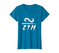 Infinity Dividido por 21 Millones de Bitcoin BTC Crypto Camiseta, Mujer, Zafiro, XL