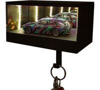Infinity Garage - Soporte de pared para llaves de coche con LED, efecto de luz de túnel 3D, para llaves de coche, organizador para puerta de casa, pasillo o garaje, regalo decorativo genial para