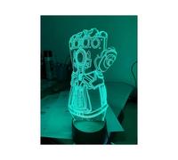 Infinity Gauntlet lamp 3D Illusion Night Light,Remote Control Table Desk Lamps, USB Charger Lighting Home Decoration