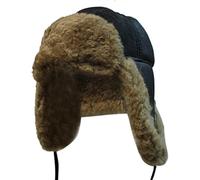 Infinity Leather B3 de Jengibre Marrón para Hombre Aviador de Piel de Oveja WW2 Volador Sombrero S