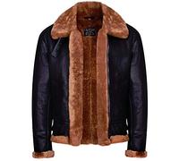 Infinity Leather B3 de Piel Oveja B3 Marrón de Hombre Bomber de Aviador de Cuero WW2 XS
