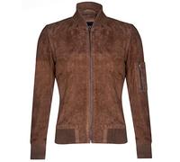 Infinity Leather Chaqueta Bomber Bronceado De Gamuza De Cabra Para Hombre Cuero Genuino Real MA-1 Varsity