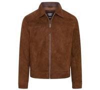 Infinity Leather Chaqueta Motera Harrington Clásica de Piel de Ante de Cabra 100% Auténtica Para Hombre