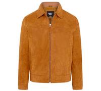 Infinity Leather Chaqueta Motera Harrington Clásica de Piel de Ante de Cabra 100% Auténtica Para Hombre