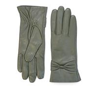 Infinity Leather Guantes de invierno de piel italiana para mujer: forrados de lana, compatibles con pantallas táctiles, resistentes al agua y con diseño de lazo.