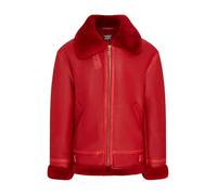 Infinity Leather Hombres Rojo B3 RAF Volando Piel de oveja Cuero Aviador Bomber Chaqueta