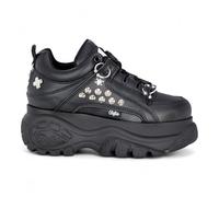 Infinity Leather Zapatillas deportivas de plataforma gruesa negras con tachuelas Buffalo 1339-14 Punk para mujer.